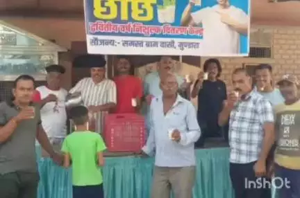 बाली: बाली के मुंडारा बस स्टैंड पर गर्मी से राहत के लिए ग्रामीणों ने किया छाछ का निशुल्क वितरण