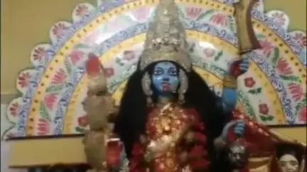 চাকদা: সোমবার সারা দেশের সাথে চাকদা ভান্ডার সমিতির কালি মন্দিরে মহা সমারহে পালিত হলো ফল হারিনি কালি পুজো