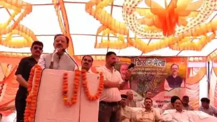 प्रदेश सरकार की योजनाओं से किसान हो रहे समृद्ध, शिलाई में बोले हर्षवर्धन चौहान