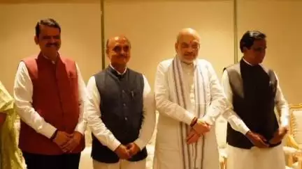 जाफराबाद: मा.कें.रेल्वे राज्यमंत्री रावसाहेब दानवेनी लावली केंद्रीय गृहमंत्री यांच्या दौरा कार्यक्रमाट नांदेड शंखाना सभेत उपस्थिती
