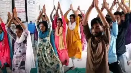 మైదుకూరు: యోగాతో సంపూర్ణ ఆరోగ్యం: ప్రిన్సిపల్ నారాయణరెడ్డి