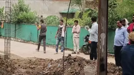 नागौद: एसडीएम के आदेश पर रोका गया नगर परिषद कार्यालय नागौद के पीछे हो रहा जबरन निर्माण कार्य