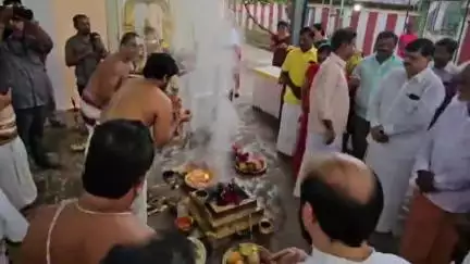 எழும்பூர்: ஆதி மூலப் பெருமாள் கோயில் திருப்பணிகளை அமைச்சர் சேகர்பாபு தொடங்கி வைத்தார்