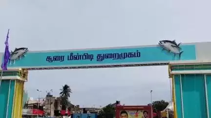 திருவொற்றியூர்: திருவொற்றியூர் குப்பத்தில் 272 கோடி 70 லட்சம் ரூபாய் செலவில் அமைக்கப்பட்டுள்ள சூரை துறைமுகத்தை முதல்வர் திறந்து வைத்தார்.