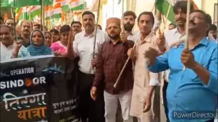नादौन: नादौन में भारतीय जनता पार्टी के माध्यम से निकली तिरंगा यात्रा, भारत माता की जय के उद्घोष से गूंजा नादौन