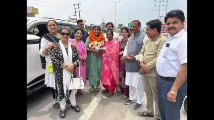 पावंटा भाजपा महिला मोर्चा ने सांसद इंदु गोस्वामी का स्वागत किया, महिला मोर्चा की अध्यक्ष शिवानी वर्मा ने दी जानकारी