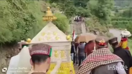 चिड़गांव: देऊ वन की यात्रा पूरी करके तागनू गांव पहुंचे देवता साहिब पबासी महाराज