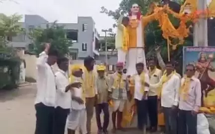 తాడ్వాయి: కృష్ణాజివాడి గ్రామంలో ఎన్టీఆర్ జయంతి వేడుకలు