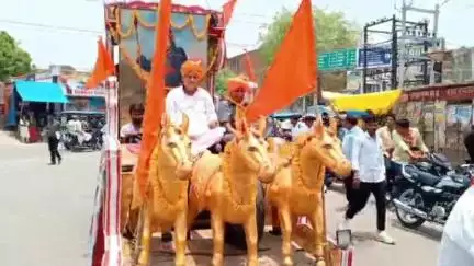 गंगापुर: गंगापुर सिटी गौशाला पर वीर शिरोमणि महाराणा प्रताप जन्मोत्सव समारोह के तहत वाहन रैली का आयोजन किया गया