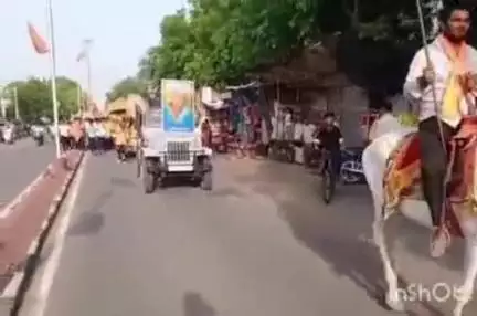 बाली: बाली में चार वीर योद्धाओं की जयंती पर शोभायात्रा निकली, महाराणा प्रताप, शिवाजी, पृथ्वीराज चौहान और वीर दुर्गादास को किया गया याद