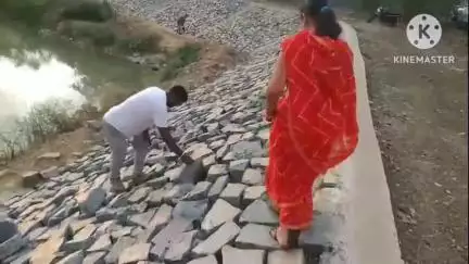 नवागढ़: नवागढ़ के लंकेटर तालाब के सौन्दर्यीकरण कार्य में अनियमितता, ठेकेदार पर मनमानी का आरोप, #jansamasya