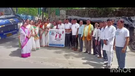 नाथद्वारा: नाथद्वारा से सैकड़ों कांग्रेस कार्यकर्ताओं ने संविधान बचाओ रैली में दिखाई एकजुटता