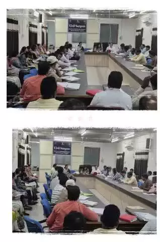 नांदेड - जिल्हा हिवताप कार्यालय नांदेड येथे जिल्हा आरोग्य अधिकारी यांच्या अध्यक्षतेखाली  बैठक घेण्यात आले.