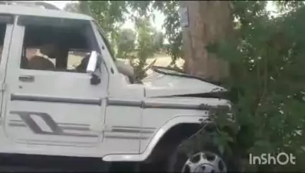 मझोली: इंद्राणा जबलपुर रोड पर बोलेरो पेड़ से टकराई, दो घायल, सेवादारों ने अस्पताल पहुँचाया