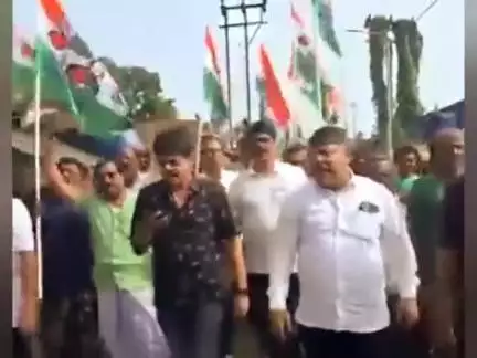 ক্যানিং ২: ক্যানিং টু ব্লকের মঠেরদিঘী অঞ্চলে বিজেপির বঞ্চনার প্রতিবাদ মিছিল ক্যানিং পূর্বের বিধায়কের নেতৃত্বে