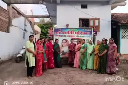 कन्नौद: कन्नौद की आंगनवाड़ी में नारी शक्ति की प्रेरणा माता अहिल्या बाई की जयंती मनाई गई