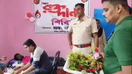 সবং: সবং থানার পরিচালনায় স্বেচ্ছায় রক্তদান শিবির আয়োজিত হোলো আজ, রক্তদাতা ৬০ জন