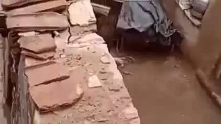 कुम्भलगढ़: कुम्भलगढ़ के धावड़ा की भागल में तूफान की चपेट में आया बेसराहा महिला का मकान, आर्थिक मदद की मांग की