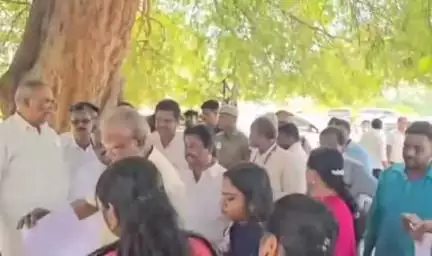 கும்பகோணம்: கலைஞர் பல்கலைக்கழகத்தின் இடத்தை சட்டப்பேரவை தலைவர் அப்பாவு நேரில் பார்வையிட்டு ஆய்வு