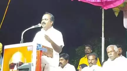 ஆலங்குடி: ஆபத்து நிறைந்துள்ளது தமிழ் மொழிக்கு அனைவரும் விழிப்போடு இருக்க அம்மன் திடலில் நடைபெற்ற பொதுக்கூட்டத்தில் அமைச்சர் மெய்யநாதன் பேச்சு