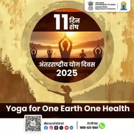 11 दिन शेष
आइए, मिलकर करें योग की ओर एक सकारात्मक कदम।
स्वस्थ जीवन, संतुलित मन और सशक्त समाज के लिए योग अपनाएं।

#InternationalYogaDay #YogaForWellness
