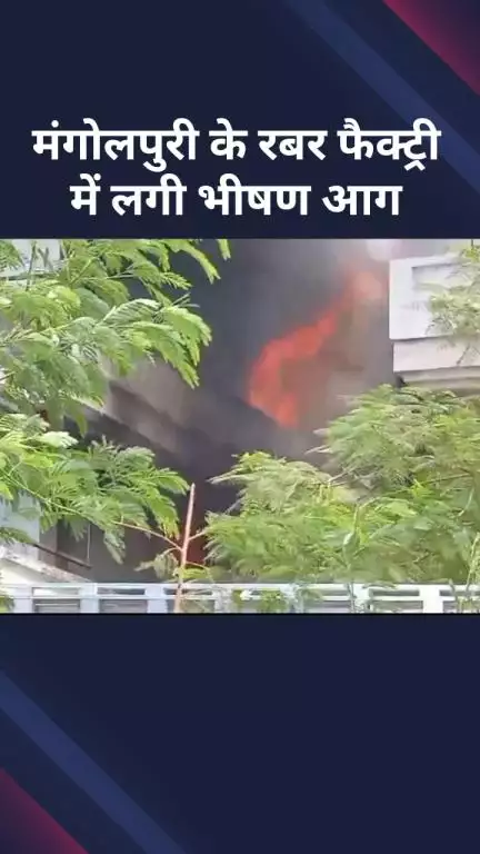 रोहिणी: दिल्ली: मंगोलपुरी के रबर फैक्ट्री में लगी भीषण आग