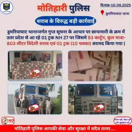 शराब के विरुद्ध बड़ी कार्रवाई... 
#bihar_police #iprdbihar