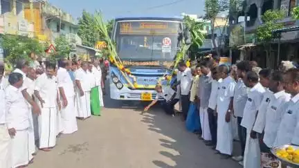 கள்ளக்குறிச்சி: விருகாவூரில் புதிய மேம்படுத்தப்பட்ட பேருந்து சேவையை கொடியசைத்து துவக்கி வைத்த  ரிஷிவந்தியம் எம்எல்ஏ