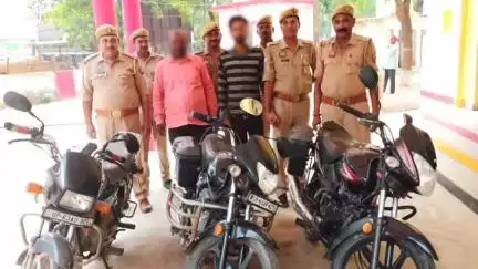 मड़िहान: मड़िहान थाना पुलिस ने दो शातिर वाहन चोरों को किया गिरफ्तार, कब्जे से तीन चोरी की मोटरसाइकिल बरामद