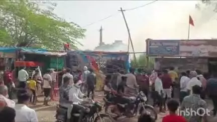 सेपउ: अस्थाई दुकानों में लगी आग, समय रहते पाया काबू