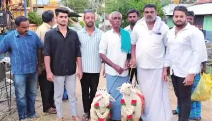 ಮಳವಳ್ಳಿ: ಕಿರುಗಾವಲು ಗ್ರಾಮದಲ್ಲಿ ದಾಖಲೆ ಮೊತ್ತಕ್ಕೆ 2 ಬಂಡೂರು ಕುರಿ ಸೇಲ್