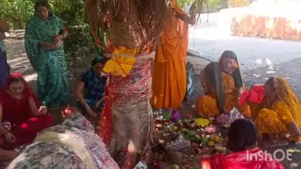 मनावर: मनावर में वट पूर्णिमा पर बंकनाथ अटल दरबार मंदिर में महिलाओं ने पूजा की