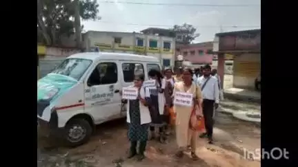 सिसई: रेफरल अस्पताल सिसई द्वारा मादक पदार्थों के विरोध में निकाली गई रैली