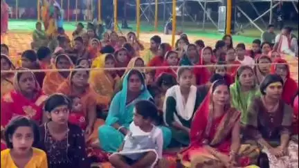 धरहरा: श्रीमद्भागवत कथा के छठे दिन श्रीकृष्ण और रुक्मणि का विवाह संपन्न