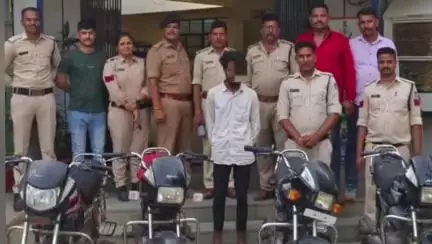 निवाली: खेतिया पुलिस ने चोरी के आरोपी को गिरफ्तार कर पांच बाइक बरामद की, पूछताछ में और खुलासे का दावा