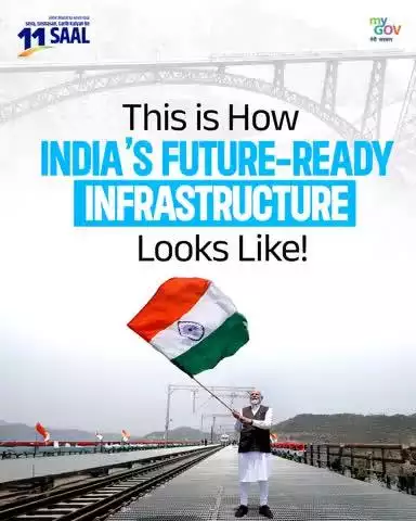 Prime Minister highlights #11YearsOfInfraRevolution in India.

Know more :https://pib.gov.in/PressReleasePage.aspx?PRID=2135541
