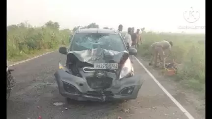गुन्नौर: गांव भोपतपुर के समीप तेज रफ्तार कार की टक्कर से बाइक सवार युवक की हुई मौत