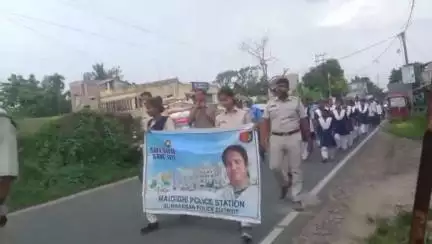 মথুরাপুর ২: রায়দিঘি থানার পক্ষ থেকে সাপ্তাহিক পথ নিরাপত্তা পালন
