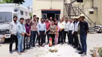 राजसमंद: राजसमंद जिला औषधि भण्डार गृह में अग्निशमन प्रशिक्षण का आयोजन, अग्निशमन अधिकारी नवदीप बग्गा ने दिया प्रशिक्षण