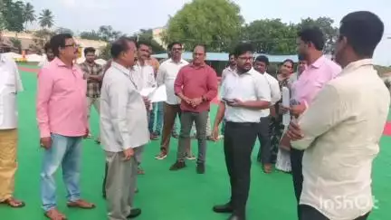 రామతీర్థంలో యోగ ఏర్పాట్లను పరిశీలించి అధికారులకు పలు సూచనలు చేసిన,జెసి సేతు మాధవన్
