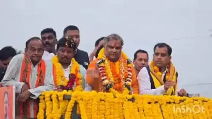 जगदलपुर: जगदलपुर में छग स्टेट बेवरेजेस कॉरपोरेशन के नवनियुक्त अध्यक्ष श्रीनिवास राव मद्दी का भाजपाईयों ने भव्य स्वागत किया