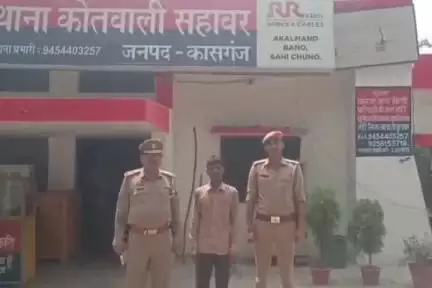 सहावर: नगला लालजीत में पुलिस ने वारंटी युवक को किया गिरफ्तार