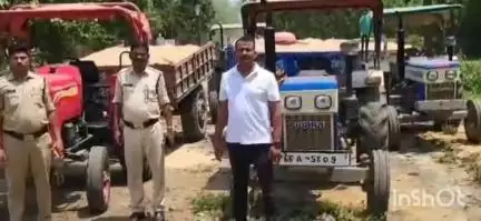 चितरंगी: सरई थाना क्षेत्र: निगरी पुलिस चौकी टीम ने अवैध रेत परिवहन करते 4 ट्रैक्टर ज़ब्त किए