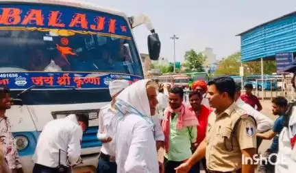 गुना नगर: जिले में अनफिट यात्री बसें, पुलिस ने 39 बसों पर की कार्रवाई, जज्जी बस स्टैंड पर सघन जांच में मिलीं कमियां