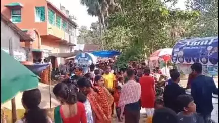 রাজনগর: ধর্মরাজ পূজা উপলক্ষে খাসবাজারে একদিনের মেলায় ভিড় জমালেন ভক্তরা