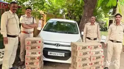 बदनावर: आबकारी विभाग ने अवैध शराब बरामद की, ₹1.20 लाख की शराब और ₹3 लाख की कार जब्त