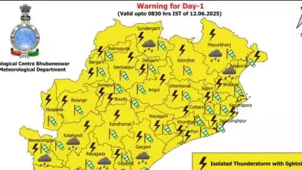 ପୁରୀ ମ୍ୟୁନିସିପାଲଟି: ଜିଲ୍ଲାରେ ପ୍ରବଳ ବର୍ଷା ପ୍ରବାହକୁ ଦୃଷ୍ଟିରେ ରଖୁ ଜିଲ୍ଲାକୁ ଆସନ୍ତାକାଲି ପାଇଁ ପାଣିପାଗ ବିଭାଗ ୟେଲୋ ୱାର୍ଣିଂ ଜାରି କରିଛି