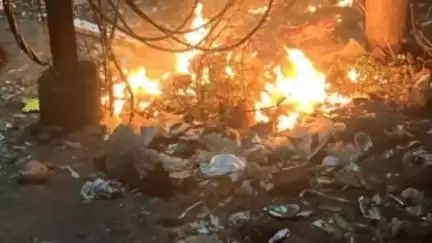 पवई: अमानगंज: सक्सेना मोहल्ला में ट्रांसफार्मर के पास आग, 2-3 घंटे बिजली गुल