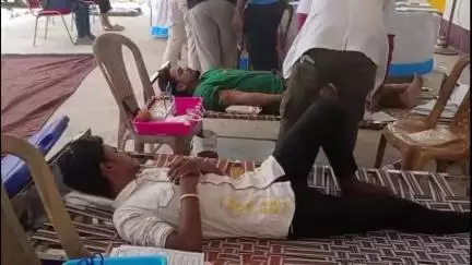 মেমারি ১: রক্ত সংকট, 24 ঘণ্টার মধ্যে মেমারি টাউন তৃণমূল যুব কংগ্রেসের উদ্যোগে আয়োজিত রক্তদান শিবির