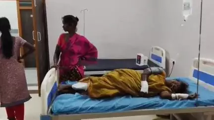 నాయుడుపేట వద్ద రోడ్డు ప్రమాదంలో మహిళకు గాయాలు